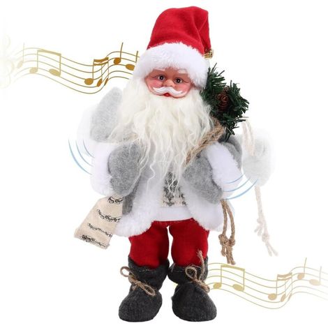 Christmas Music Animated Santa Claus Figure, Santa Indoor Home Holiday Decoration (1/5)