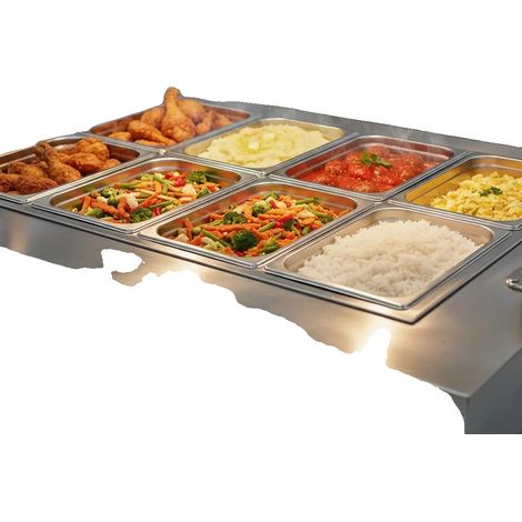 Plateau en Acier Inoxydable, Construction Durable, Compatible Bain-Marie, vert armée (1/2)