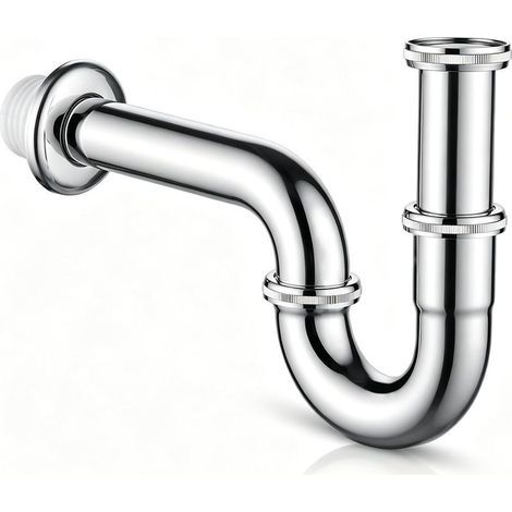 Siphon Lavabo Réglable Siphon Inox Chromé Anti Odeur et Anti Fuite,1"1/4 x 32 mm,Pour Lavabo ou Lave Mains,Acier Inox 304 Facile à Installer (1/5)