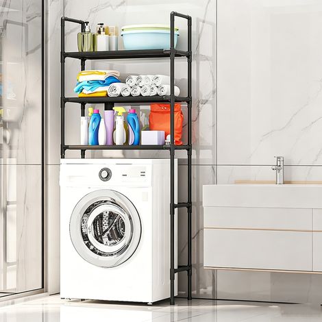 Étagère de rangement pour lave-linge (balcon) ou salle de bain, meuble vertical à trois niveaux peu encombrant (1/5)