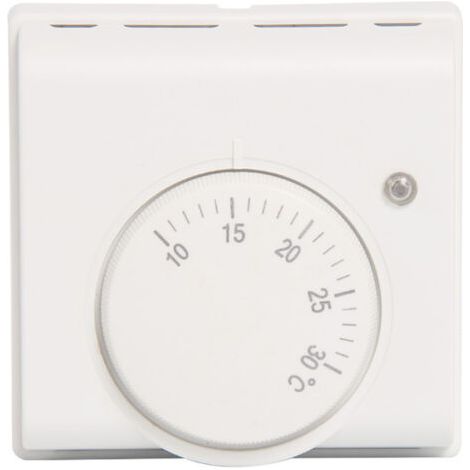 BUNTHAUS PA Thermostat d'ambiance, thermostat mécanique 220V, régulateur de température, climatisation et chauffage au sol, chauffage au sol, montage en saillie avec interrupteur marche/arrêt. (1/4)