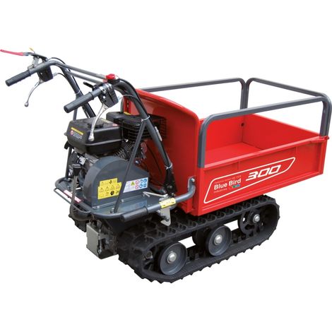 motocarriola cingolata a scoppio blue bird "carrier 300" portata 300 kg