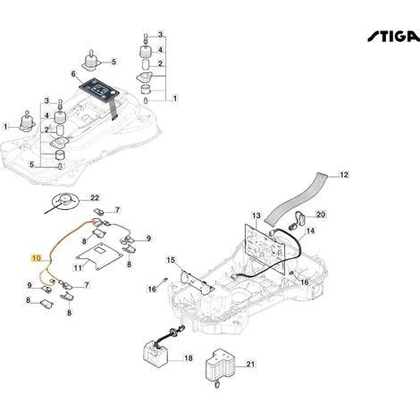 ORIGINAL STIGA a3000 rtk robot cortacésped arnés sensor 122063049/0