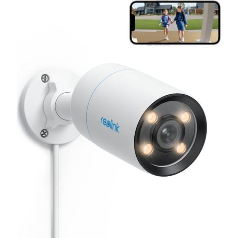 Reolink 2K 4MP Caméra de Surveillance extérieure PoE, Vision Nocturne Couleur, Super Ouverture F1.0, 3000K Lumière chaude réglable, Détection Intelligente, sirène, IP67