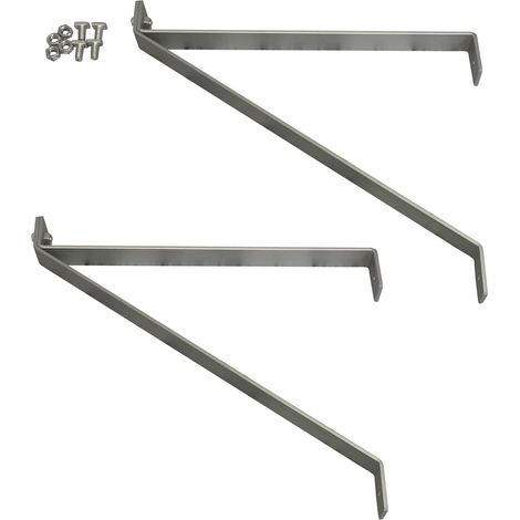 Pair of Aluminium Greenhouse Shelving Brackets (27cm)