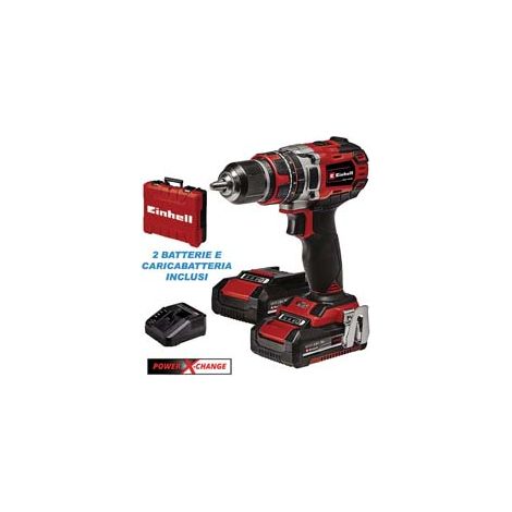 TRAPANO AVVITATORE A PERCUSSIONE BATTERIA 18V 2AH (TE-CD 18/50 LI-I) - EINHELL