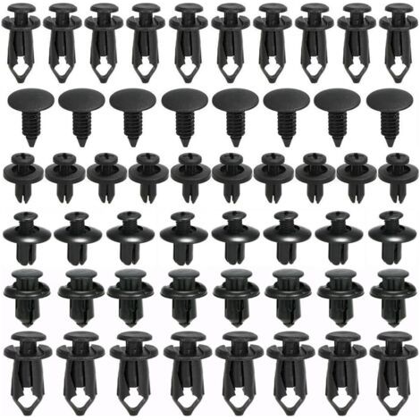 Clips Voiture, 190 Pièces Rivet Clips Plastique Rivets Plastiques Fixation de Protection avec Différentes Formes et Tailles Universel pour Auto Voitures Panneaux Garnitures de Portières (1/5)