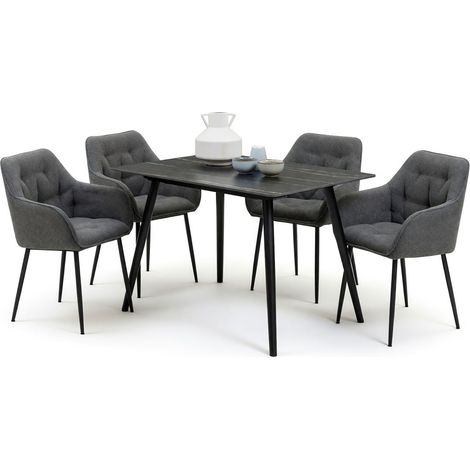 Conjunto de mesas y sillas para comedor Norsica 713 , 75x80x140cm, Diámetro: 0, Número de asientos: 4, Estilo: Contemporary