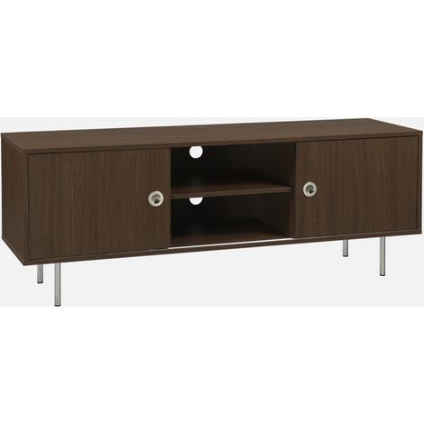 Mobile TV vintage in legno e acciaio inossidabile a 2 ante, 140cm