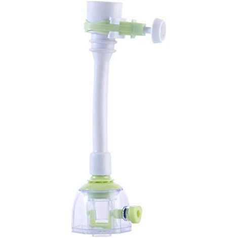 Robinet de cuisine économe en eau avec bec rotatif, pare-éclaboussures, flexible d'extension, aérateur, filtre, douchette, évier (vert)