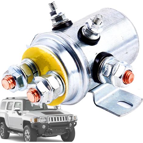 Électrovanne d'avertissement de treuil, électrovanne de treuil - Commande de treuil électrique - Aimant de treuil - Pièces de treuil d'avertissement pour voitures, SUV, les modèles 12-24 V (1/5)