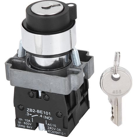 ZB2‑BE102 Interrupteur de verrouillage à clé 2 positions Antioxydant Bonne conductivité (1/5)