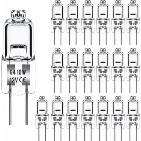 Ampoule halogène G4, ampoule G4 12V 10W, 2800K, 100LM, variable, halogène G4, capsule transparente (1/5)