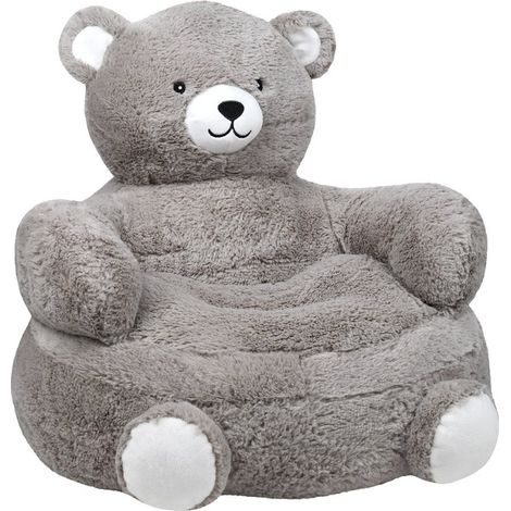 Pouf enfant Leo gris (1/3)