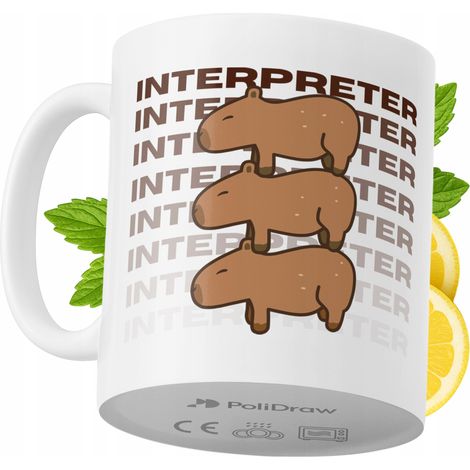 Lustige Tasse für Dolmetscher – Kaffee- oder Teetasse mit witzigem Textdesign – Ideal für Geburtstage, Namenstage, Feiertage und besondere Anlässe. Hochwertige Tasse für Zuhause, Büro und Arbeit. Farb