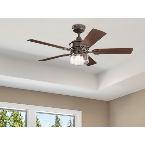 LED Deckenventilator mit Licht & Fernbedienung Feuchtraumgeeignet, Ø 132cm (1/5)