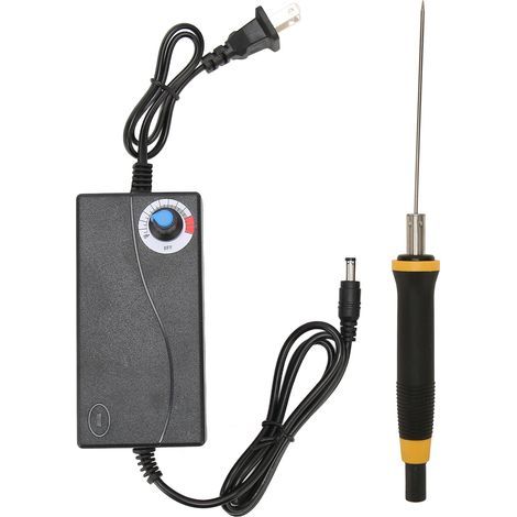 Couteau Thermique pour Mousse 12V 3A - Chauffage Rapide, Coupe Précise - Manche Ergonomique - Outil de Découpe et Gravure sur Mousse - Alimentation 100‑240V avec Prise US (1/5)