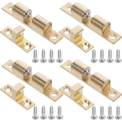 Lot de 4 loquets porte placard en laiton à double bille réglable avec (1/5)