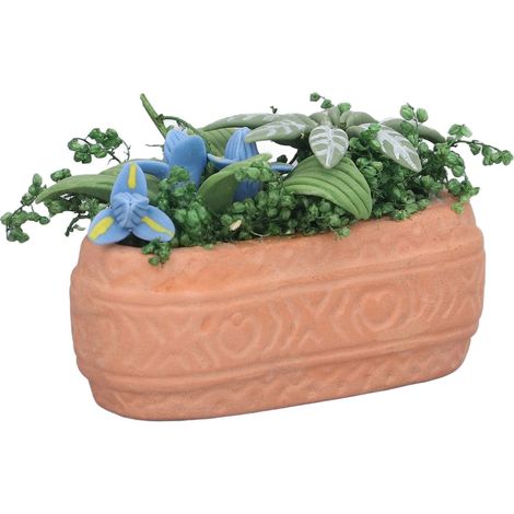 Maison de poupée miniature avec mini-fleurs et jardin à faire soi-même, accessoires de verdure miniatures, cadeau pour garçons et filles (1/5)