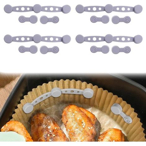 Aimants en silicone pour friteuse à air-KAL-12 pièces pour friteuse à air,sécurise les doublures en papier parchemin,réutilisable. (1/5)