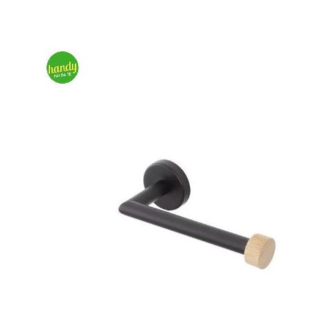 Porta Rotolo Feridras Nero/Bamboo