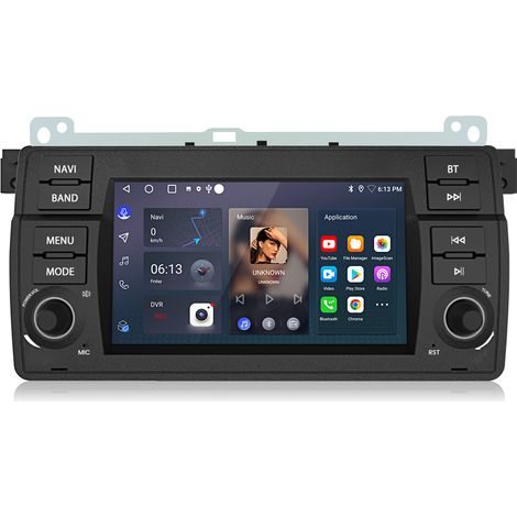 Hexinex Autoradio Android 14 compatible CarPlay 2 + 64 Go Pour BMW Série 3 E46 318 320 325 M3 1998-2006 (1/5)