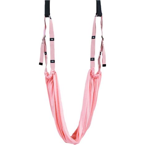 Cinghia per yoga fitness, elastico per vita, schiena e gambe - 210100 cm - per spaccata, verticale, yoga aereo, per fitness, danza e ginnastica - Rosa (1/5)
