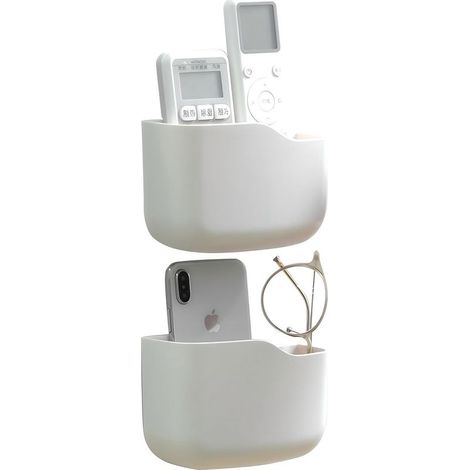 Kit autocollant pour télécommandes 2 – Télécommandes murales universelles, boîte de rangement pour dossiers, lecteurs multimédias, contrôleurs et téléphones en charge – Ivoire (1/5)