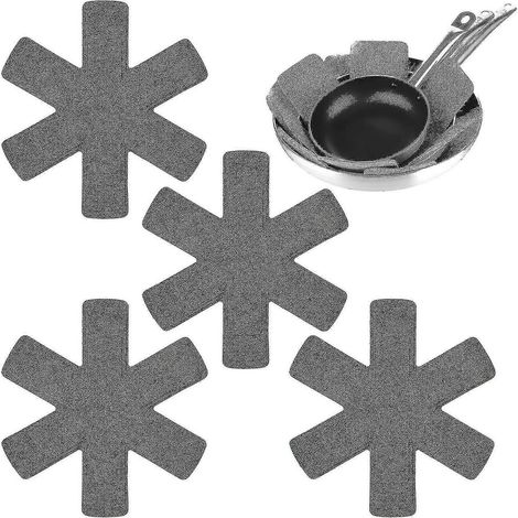 Lot de 12 dessous de plat en feutre empilables pour casseroles et poêles, avec séparateurs de 3 tailles : 38 cm, 35 cm et 26 cm. (1/5)