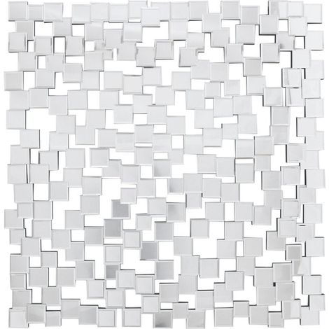 Miroir mural design mosaïque abstrait en MDF et verre pour salon et chambre 102 x 100 cm - PANGIVO (1/2)
