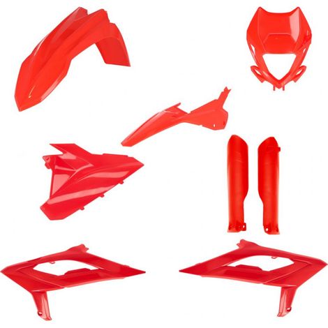 Kit Plastique Cycra 5 Elements + Protection Fourche Beta Enduro 2023 - Rouge