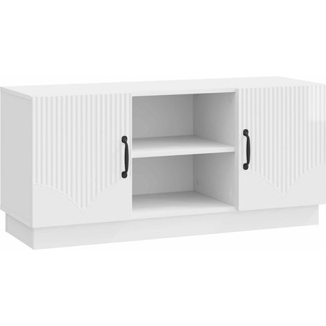 TV Cabinet High Gloss White 102 x 34.5 x 47 cm Engineered Wood vidaXL