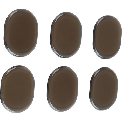 6 Coussinets de Silicone Souple pour Batterie, Réducteurs de Bruit pour Pratique à Domicile, Couleur Marron (1/5)