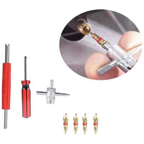 Démonte obus de valve Outil ,Outils pour Valves de Pneus Valve Core Remover 23pcs (1/4)