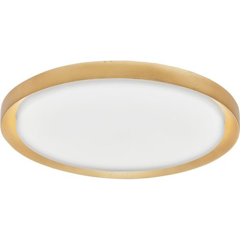 Merano Beaumont 56cm LED Intégrée Semi Plafonnier Métal, Feuille d'Or Extérieur Blanc Intérieur LED 50W 2750Lm 3000K
