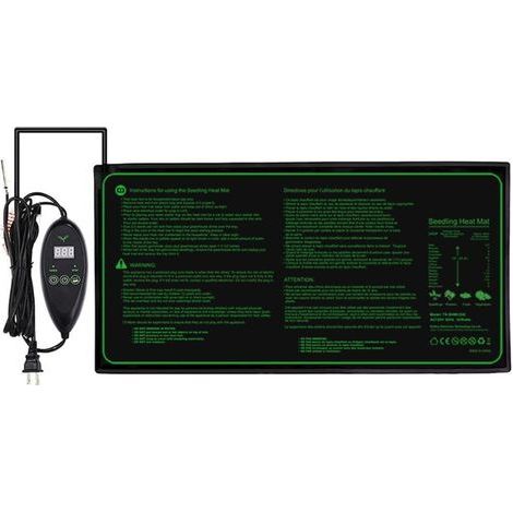 Tapis chauffant réglable avec contrôleur thermostatique pour serres et hydroponie Étanche, 2010 pouces, idéal pour accélérer la germination des graines et faire pousser des semis (1/5)