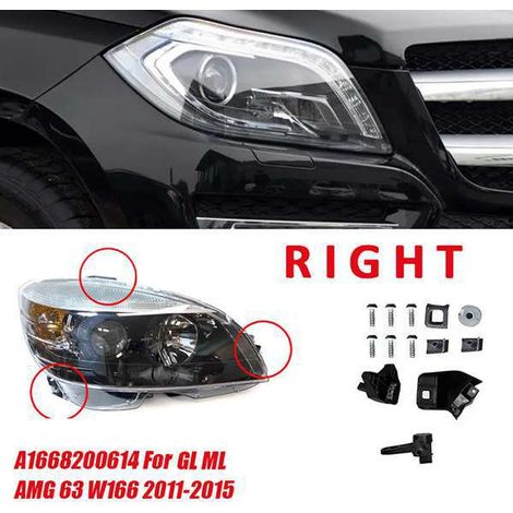 1 pair of A1668200514 A1668200614 Mercedes-Benz front bumper headlight bracket repair kit (1/5)