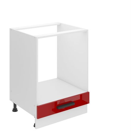 BELINI Meuble Cuisine Bas sans Plan de Travail SDP I Meubles de Cuisine - Taille: 51,6 x 60 x 82 cm I Petit Meuble Cuisine - sans Porte I Couleur : Rouge très Brillant (1/5)