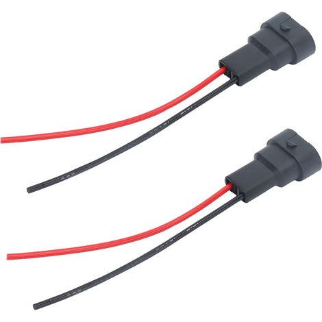 2 Pièces Connecteurs de Câblage Mâles pour LED Phare Anti-Brouillard 12V (1/5)