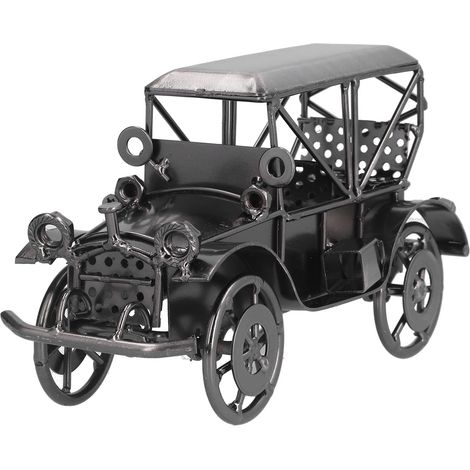Ornement Vintage pour Voiture - Modèle Rétro en Fer Antique Gris, Décoration Intérieure Classique (1/5)