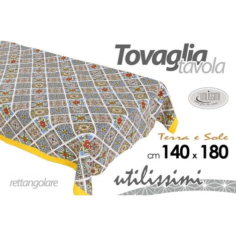 Tovaglia da Cucina Tavola Decoro Terra e Sole Rettangolare 140 x 180 cm (1/2)