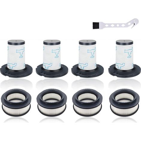 Filtre Aspirateur Réutilisable Compatibilité pour Rowenta X-Force Flex 11.60 12.60 14.60 15.60,Pièces de Rechange Filtre,4 Filtre Pré-Moteur + 4 Filtre Post-Moteur,Remplace ZR009007,ZR009008. (1/4)