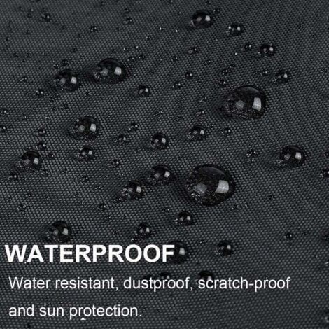 FOREHILL Housse pour Bain à Remous Carrée de Jardin, Bache de Protection pour Piscine en Tissu Oxford 210D Étanche À La Poussière Anti-UV Plusieurs Tailles Au Choix,Noir,231x231x30cm (1/4)
