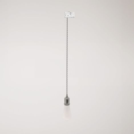 Creative Cables - Candeeiro suspenso de carris vintage com cabo entrançado - lâmpada não incluída