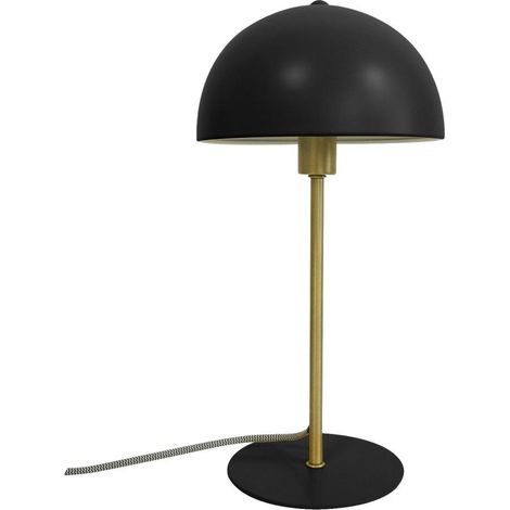 Lámpara de mesa Bonnet metal negro 39 cm diseño retro Leitmotiv (1/3)