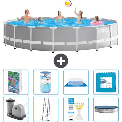 Prism Frame Pool Rund - 610x132 cm - 9-teilig S602