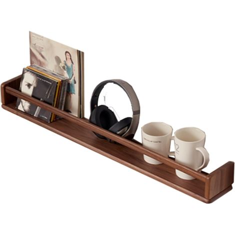 Porte-revues mural en bois 40 cm – solution rangement courrier, journaux, magazines