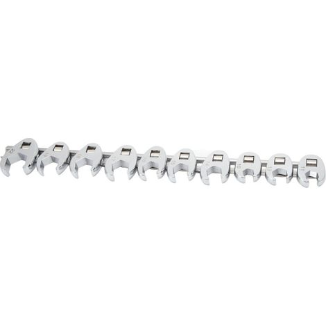 Llaves fijas métricas (10–22 mm) – Juego de 10 piezas, compatibles con trinquete de 3/8″, acero endurecido de alta resistencia.