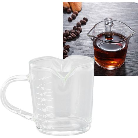 Pot à lait à double bec, tasse à café, verre, tasse à lait, verre doseur à expresso (1/5)