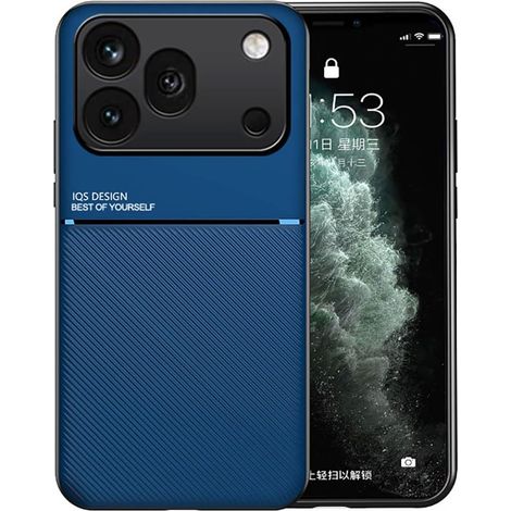 Coque pour Honor 600 Pro 5G, Grâce Exquis Mode Texture Doux Étui, Premium Très Mince Antichoc Antidérapante TPU + PU Bumper Silicone Housse. Bleu (1/5)